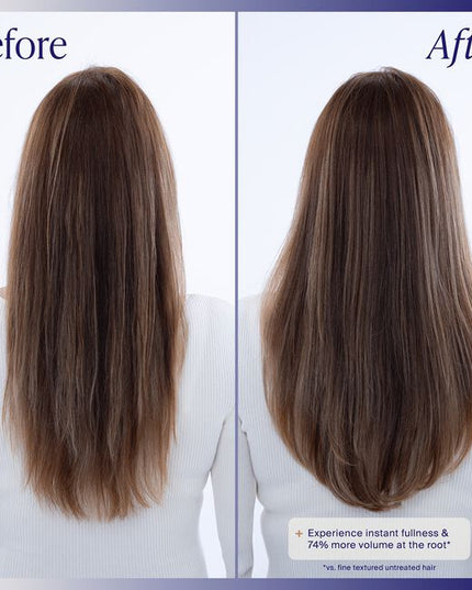Unlock our secret to fuller, thicker looking hair after first use with the Kenra Platinum® Truly Thickening Shampoo &amp; Conditioner System. Experience instant fullness and 74% more volume at the root*. Adds hydration and shine and helps to add texture to hair for easy styling. Formulated to enhance style memory to effortlessly retain your style longer.