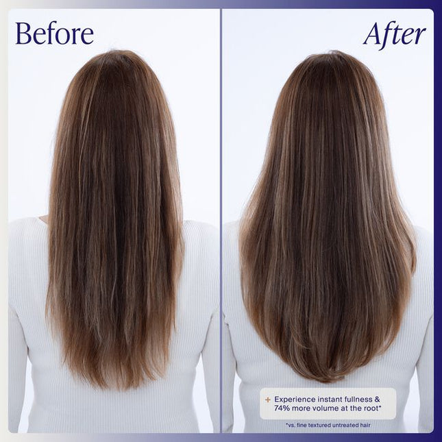 Unlock our secret to fuller, thicker looking hair after first use with the Kenra Platinum® Truly Thickening Shampoo &amp; Conditioner System. Experience instant fullness and 74% more volume at the root*. Adds hydration and shine and helps to add texture to hair for easy styling. Formulated to enhance style memory to effortlessly retain your style longer.