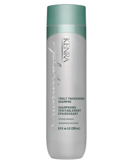 Unlock our secret to fuller, thicker looking hair after first use with the Kenra Platinum® Truly Thickening Shampoo &amp; Conditioner System. Experience instant fullness and 74% more volume at the root*. Adds hydration and shine and helps to add texture to hair for easy styling. Formulated to enhance style memory to effortlessly retain your style longer.