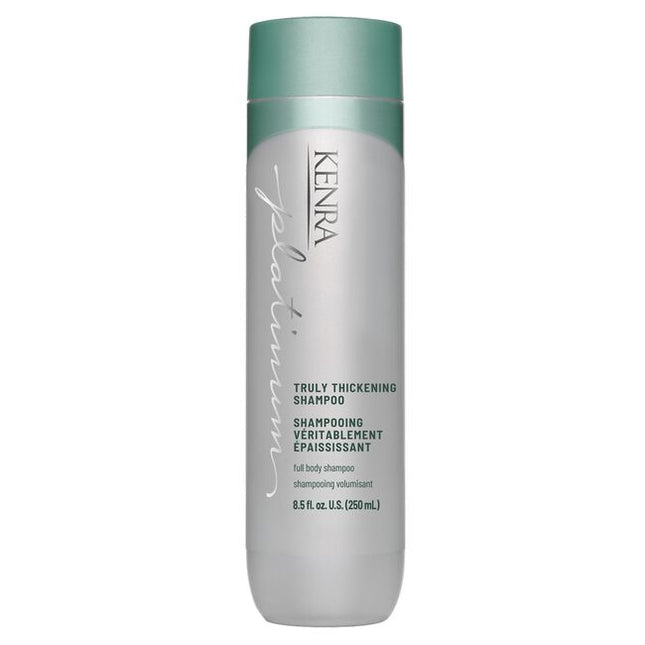 Unlock our secret to fuller, thicker looking hair after first use with the Kenra Platinum® Truly Thickening Shampoo &amp; Conditioner System. Experience instant fullness and 74% more volume at the root*. Adds hydration and shine and helps to add texture to hair for easy styling. Formulated to enhance style memory to effortlessly retain your style longer.