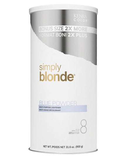 Introducing Kenra Professional's NEW Limited Edition 2 lb. Simply Blonde Blue Powder Lightener! Kenra Color Simply Blonde Blue Powder Lightener is a multi-purpose blue base lightener. Blonding you can trust.