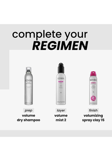 Kenra Volume Dry Shampoo instantly refreshes, lifts, and adds body to the hair at the roots. This translucent, volume-enhancing spray absorbs excess oils and impurities while building the ideal foundation for styling.