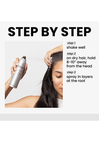 Kenra Volume Dry Shampoo instantly refreshes, lifts, and adds body to the hair at the roots. This translucent, volume-enhancing spray absorbs excess oils and impurities while building the ideal foundation for styling.