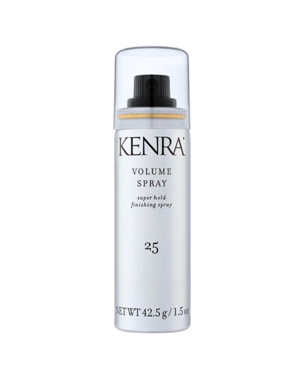 Kenra Volume Spray 25 provides the superhold and volume. This volumizing spray leaves hair looking natural and shiny while imparting the strength and volume necessary to make any style last all day.