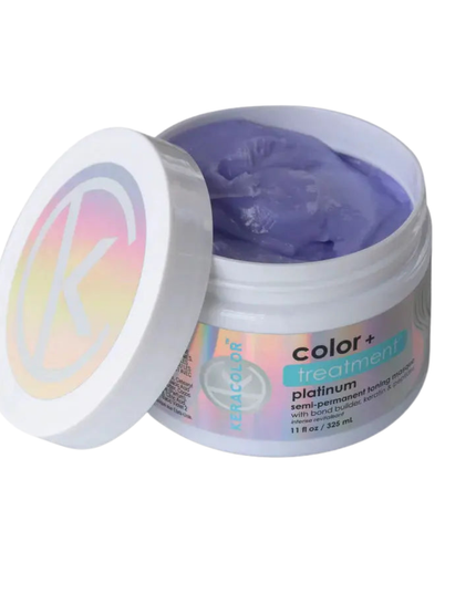 Keracolor Color + Treatment is a highly pigmented semi-permanent color depositing mask that adds temporary color pigments to refresh, enhance and maintain the color of your hair while adding hydration, shine and vibrancy.