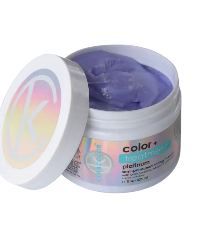 Keracolor Color + Treatment is a highly pigmented semi-permanent color depositing mask that adds temporary color pigments to refresh, enhance and maintain the color of your hair while adding hydration, shine and vibrancy.
