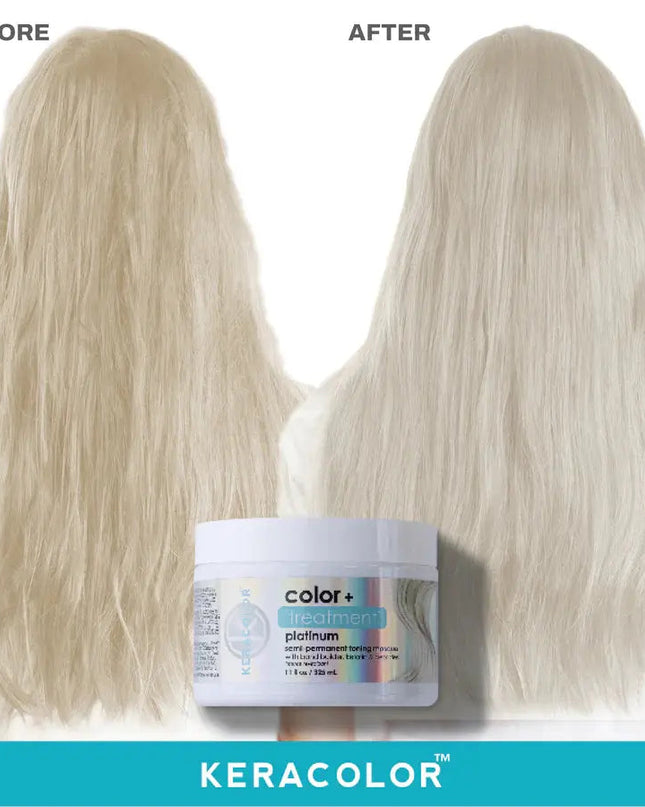 Keracolor Color + Treatment is a highly pigmented semi-permanent color depositing mask that adds temporary color pigments to refresh, enhance and maintain the color of your hair while adding hydration, shine and vibrancy.