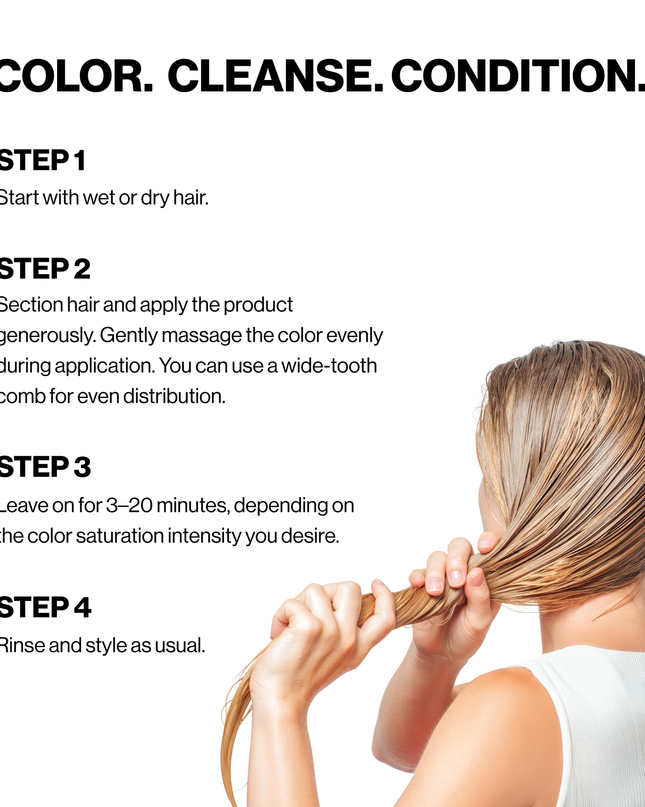 Your color, your rules. Keracolor Clenditioner lets you dial up, tone, or transform your shade every time you wash, so your hair always says exactly what you want it to. Keracolor Clenditioner delivers instant, semi-permanent color while cleansing and conditioning your hair in one step. Infused with keratin, shea butter, rose hips, and jojoba oil.