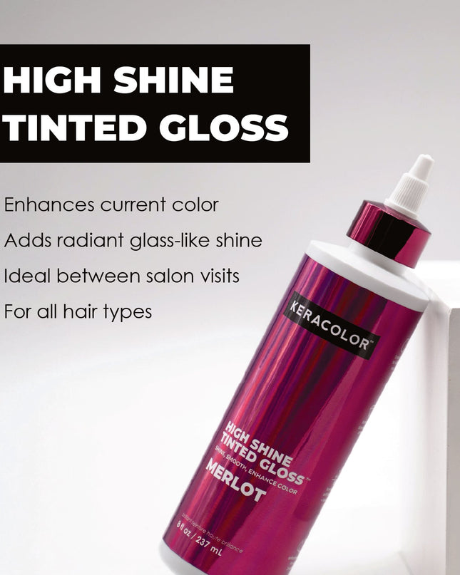Transform dull, faded hair into a brilliant, glass-like masterpiece without leaving the shower. Keracolor High Shine Tinted Gloss is a one-step in-shower glaze that delivers a sheer boost of color and an intensely glossy finish, so your hair looks freshly styled long after your last salon visit.