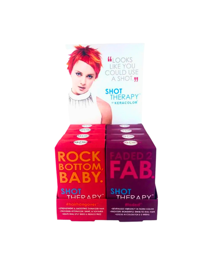 Shot Therapy elixirs are single use treatments that remedy common hair problems and unlock hair's full potential all while conditioning it to provide moisture, softness lasting shine. Keratin based, they provide deep conditioning, leaving hair in better shape from the inside out. Great add on service.