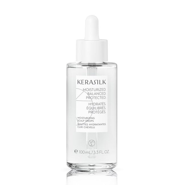 A highly effective serum with Biomimetic Silk, 1% Ectoin &amp; 1% Niacinamide. Kerasilk's 100% vegan* formula deeply moisturizes the scalp, relieving itchiness, redness, irritation, and flaking, while fortifying against external stressors.
*no animal-derived ingredients"