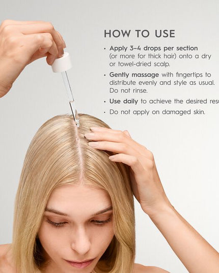 A highly effective serum with Biomimetic Silk, 1% Ectoin &amp; 1% Niacinamide. Kerasilk's 100% vegan* formula deeply moisturizes the scalp, relieving itchiness, redness, irritation, and flaking, while fortifying against external stressors.
*no animal-derived ingredients"