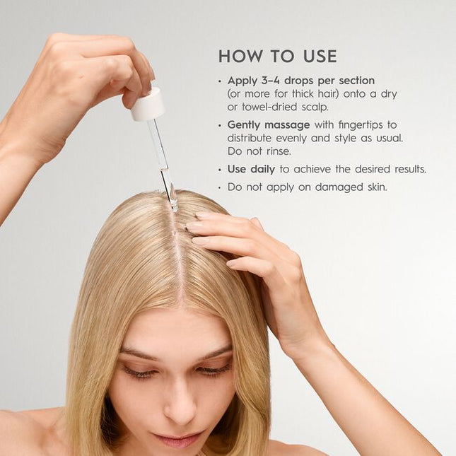 A highly effective serum with Biomimetic Silk, 1% Ectoin &amp; 1% Niacinamide. Kerasilk's 100% vegan* formula deeply moisturizes the scalp, relieving itchiness, redness, irritation, and flaking, while fortifying against external stressors.
*no animal-derived ingredients"