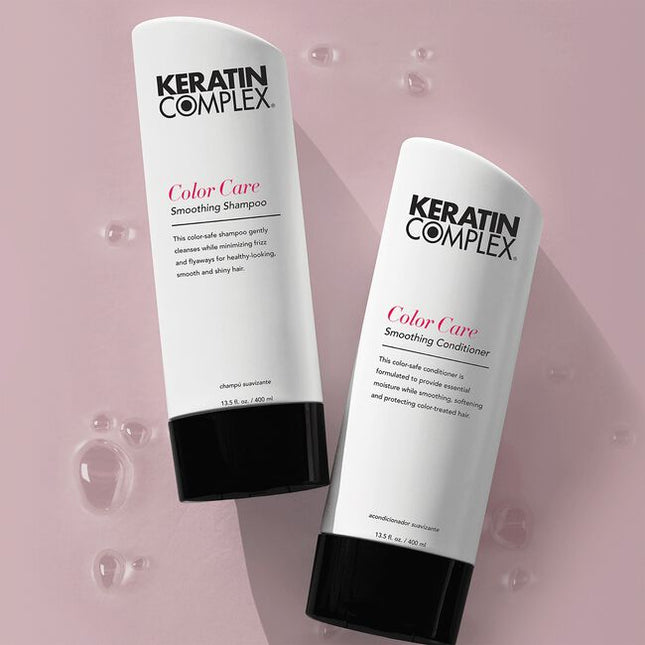 This color-safe shampoo gently cleanses while minimizing frizz and flyaways for healthy-looking, smooth, and shiny hair. For all hair types, including dry, damaged, color-treated, and keratin-treated hair.