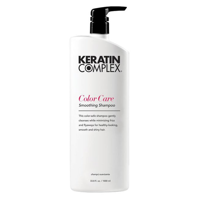 This color-safe shampoo gently cleanses while minimizing frizz and flyaways for healthy-looking, smooth, and shiny hair. For all hair types, including dry, damaged, color-treated, and keratin-treated hair.