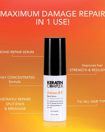This intense hair repair serum improves the hair’s strength and resilience while reducing breakage and split ends. Safe for color-treated hair. Contains no added sulfates or parabens. For all hair types, including damaged or color-treated hair.