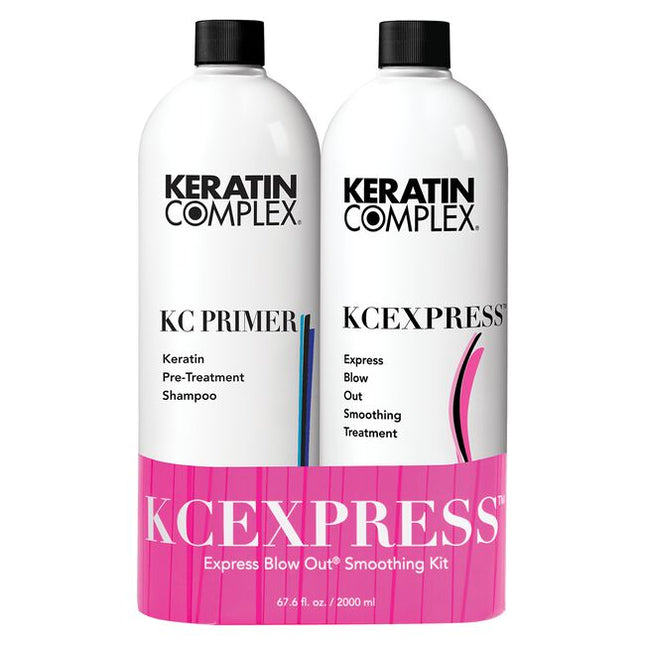 THE PERFECT PAIRING TO EVERY COLOR SERVICE! Every Color. Any Brand. Any Time. This quick color-locking smoothing treatment is an express salon professional service that delivers polished, more manageable, healthy hair with frizz control results that last up to 6 weeks. KCEXPRESS takes only 15 minutes when added to a hair color service!