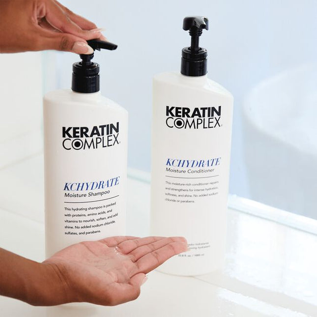 This moisture-rich conditioner repairs and strengthens for intense hydration, softness and shine. No added sulfates, sodium chloride or parabens. For all hair types, particularly those with dry, damaged hair.