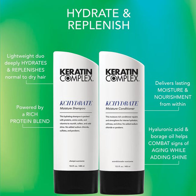 This moisture-rich conditioner repairs and strengthens for intense hydration, softness and shine. No added sulfates, sodium chloride or parabens. For all hair types, particularly those with dry, damaged hair.