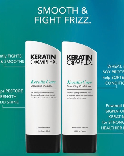 This frizz-fighting conditioner locks in moisture and enhances softness, smoothness, and shine.