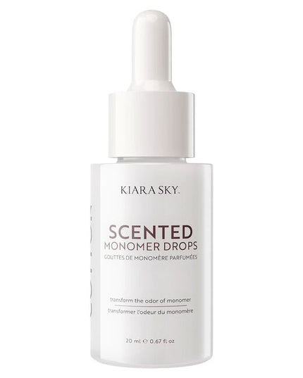 The Scented Monomer Drops bundle includes three fragrance options — Cotton, Fresh &amp; Clean, and Lavender — formulated to neutralize the strong scent of acrylic monomer during your nail services. Each scent drop is designed to be mixed into monomer without altering its workability, allowing nail techs to maintain performance while creating a more pleasant environment. 