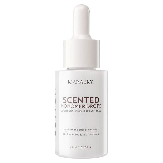 The Scented Monomer Drops bundle includes three fragrance options — Cotton, Fresh &amp; Clean, and Lavender — formulated to neutralize the strong scent of acrylic monomer during your nail services. Each scent drop is designed to be mixed into monomer without altering its workability, allowing nail techs to maintain performance while creating a more pleasant environment. 