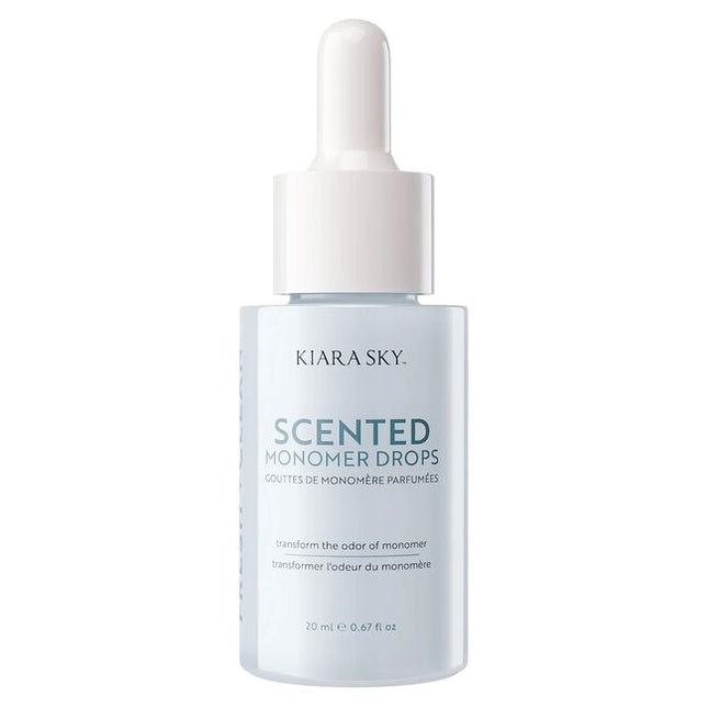 The Scented Monomer Drops bundle includes three fragrance options — Cotton, Fresh &amp; Clean, and Lavender — formulated to neutralize the strong scent of acrylic monomer during your nail services. Each scent drop is designed to be mixed into monomer without altering its workability, allowing nail techs to maintain performance while creating a more pleasant environment.