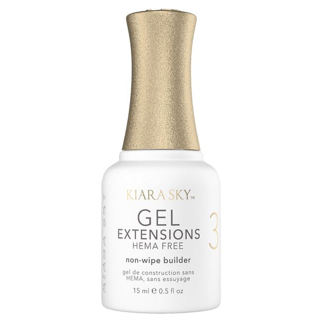 Kiara Sky’s Gel Extensions Builder Gel HEMA Free is the essential step for creating strong, durable, and long lasting Gelly Tips applications. Specially formulated to provide a flexible yet powerful bond, this builder gel eliminates the need for acrylics while keeping nails lightweight and natural looking. 