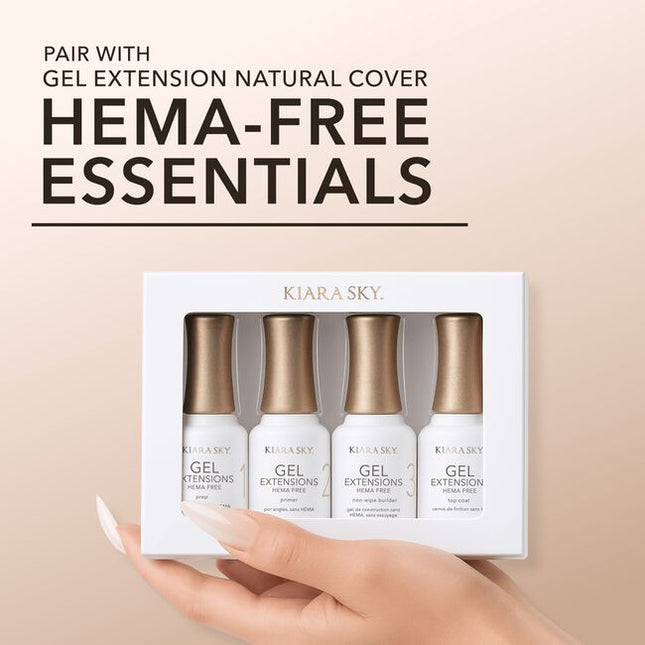 Introducing the next evolution in nail technology, Kiara Sky Natural Cover Gel Extensions. Crafted from our ultra-light soft gel and infused with a proprietary milky tint, these natural cover tips deliver seamless coverage that blurs imperfections and eliminates the line between the natural nail and the extension. 