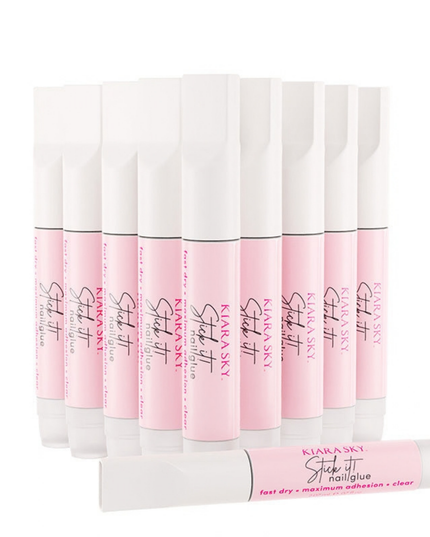 The Kiara Sky “Stick It” nail glue is the best nail glue you’ll ever try! Its fast-setting formula is the strongest on the market and it features a quick 3-second dry time allowing you to apply nail tips faster and with maximum adhesion!