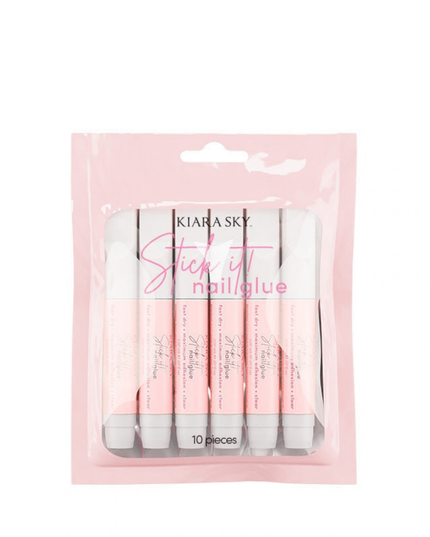 The Kiara Sky “Stick It” nail glue is the best nail glue you’ll ever try! Its fast-setting formula is the strongest on the market and it features a quick 3-second dry time allowing you to apply nail tips faster and with maximum adhesion!