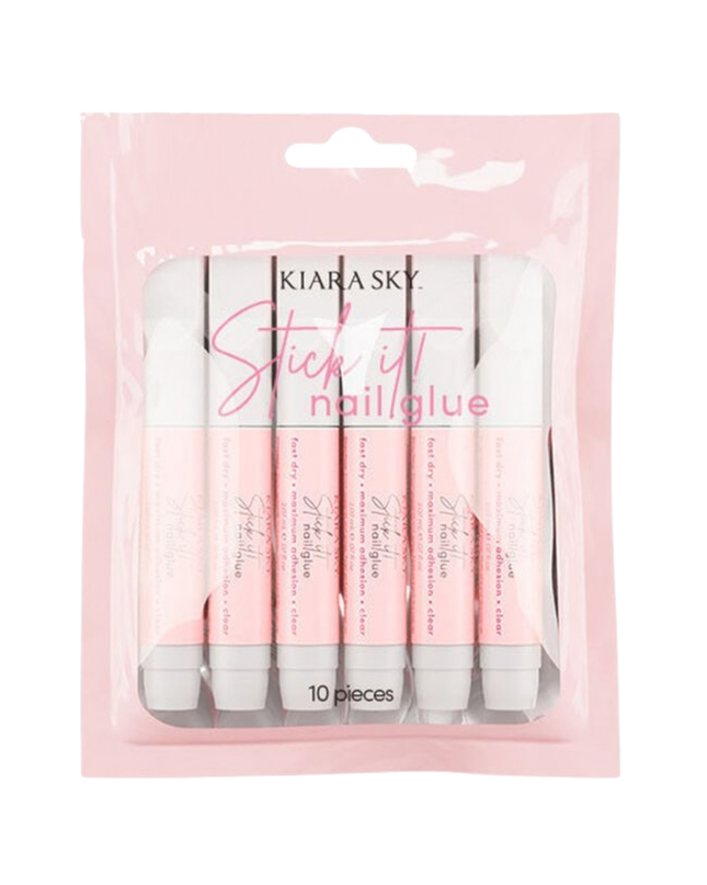 The Kiara Sky “Stick It” nail glue is the best nail glue you’ll ever try! Its fast-setting formula is the strongest on the market and it features a quick 3-second dry time allowing you to apply nail tips faster and with maximum adhesion!