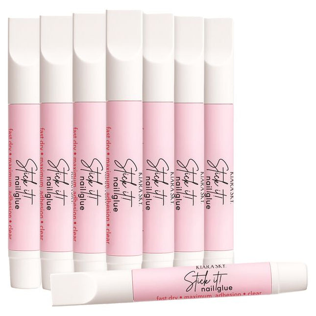 The Kiara Sky 4-in-1 Gel Nail Glue is a multi-functional salon staple designed to streamline service and maximize performance. This thick, controlled-formula gel glue acts as your go-to for securing gel extensions, locking in rhinestones or embellishments, sculpting 3D nail art, and even acting as a builder gel.