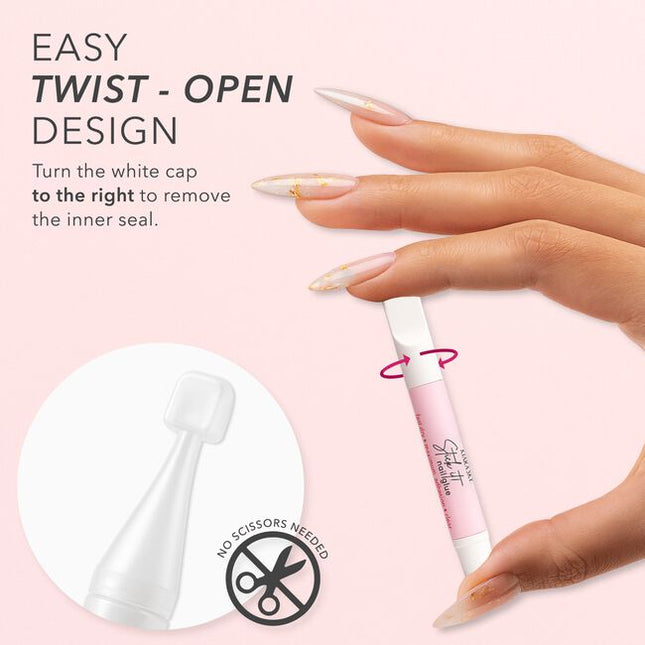 The Kiara Sky 4-in-1 Gel Nail Glue is a multi-functional salon staple designed to streamline service and maximize performance. This thick, controlled-formula gel glue acts as your go-to for securing gel extensions, locking in rhinestones or embellishments, sculpting 3D nail art, and even acting as a builder gel.