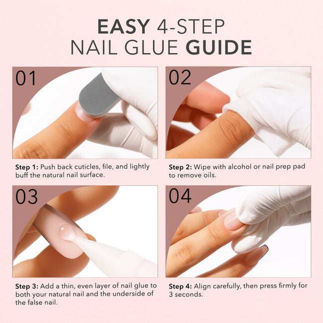 The Kiara Sky 4-in-1 Gel Nail Glue is a multi-functional salon staple designed to streamline service and maximize performance. This thick, controlled-formula gel glue acts as your go-to for securing gel extensions, locking in rhinestones or embellishments, sculpting 3D nail art, and even acting as a builder gel.