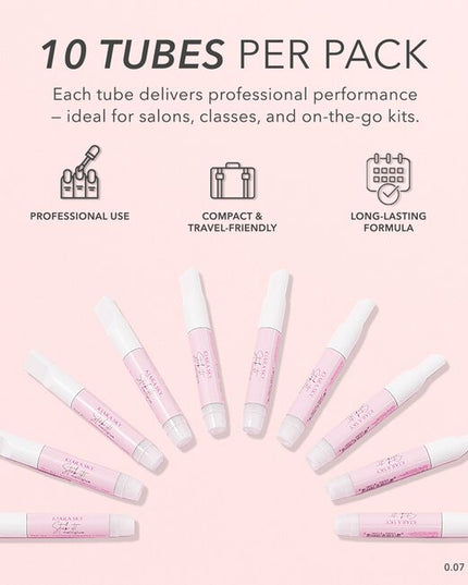 The Kiara Sky 4-in-1 Gel Nail Glue is a multi-functional salon staple designed to streamline service and maximize performance. This thick, controlled-formula gel glue acts as your go-to for securing gel extensions, locking in rhinestones or embellishments, sculpting 3D nail art, and even acting as a builder gel.