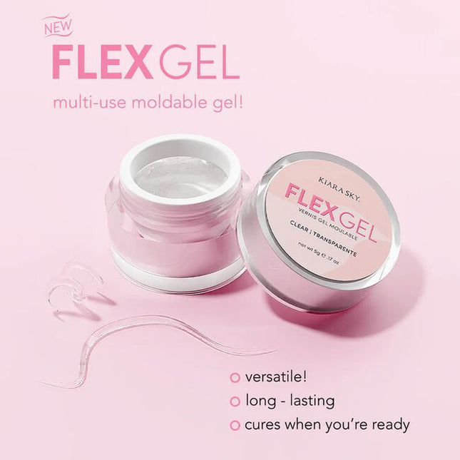 Flex Gel is a versatile, moldable gel designed to elevate nail artistry. Ideal for 3D art, carving, molding, and rhinestone application, as well as seamless gel extensions, its pliable consistency gives nail technicians more control and time to refine designs before curing.