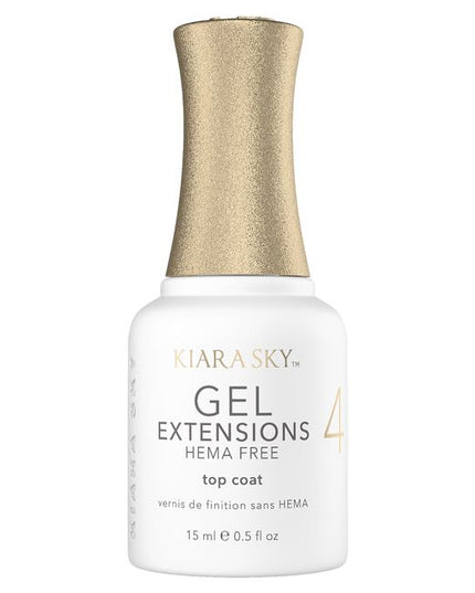 Kiara Sky Gel Extensions Top Coat in its updated HEMA free formulation is the final step in the Gelly Tips system and delivers flawless, lasting shine. Designed as a non‑wipe formula, it provides a high‑gloss, glass‑like finish that resists wrinkling and bubbling and requires no sticky residue removal. This top coat not only seals your Gelly Tips with ease but also ensures a flawless finish that lasts up to three weeks.