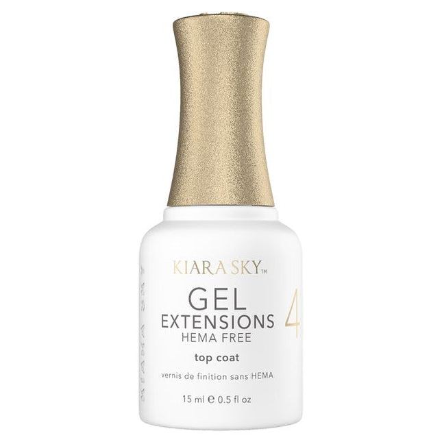 Kiara Sky Gel Extensions Top Coat in its updated HEMA free formulation is the final step in the Gelly Tips system and delivers flawless, lasting shine. Designed as a non‑wipe formula, it provides a high‑gloss, glass‑like finish that resists wrinkling and bubbling and requires no sticky residue removal. This top coat not only seals your Gelly Tips with ease but also ensures a flawless finish that lasts up to three weeks.
