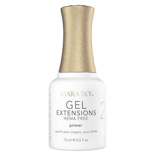 Kiara Sky’s Gel Extensions Primer HEMA Free is the second step in the Gelly Tips application system and is essential for achieving strong and long lasting adhesion.