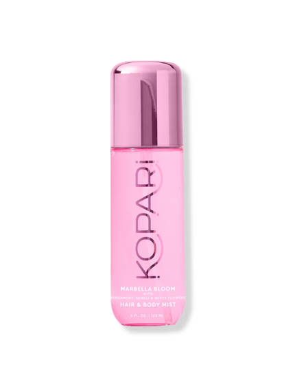 Bright and blissful, enjoy that sweet summer feeling when the world is blossoming all around you with Kopari Beauty's Marbella Bloom Hair & Body Mist. This fresh and floral hair & body fragrance is a vibrant blend of neroli and bergamot, with a touch of cardamom and vetiver.