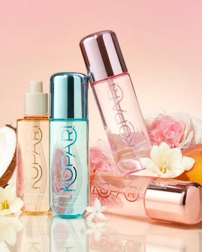 Bright and blissful, enjoy that sweet summer feeling when the world is blossoming all around you with Kopari Beauty's Marbella Bloom Hair & Body Mist. This fresh and floral hair & body fragrance is a vibrant blend of neroli and bergamot, with a touch of cardamom and vetiver.