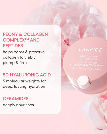 An intensive lip treatment packed with collagen, ceramides, and hyaluronic acid to visibly firm, plump, and provides lasting hydration.