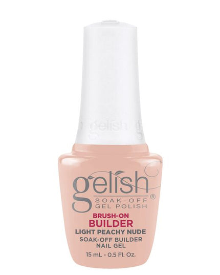 Gelish's Brush-On Builder is an all-in-one gel product that can extend, overlay, build, and create nail art. The LED cured gel coat has a unique self-leveling formula that provides perfect control to prevent sidewall flooding!