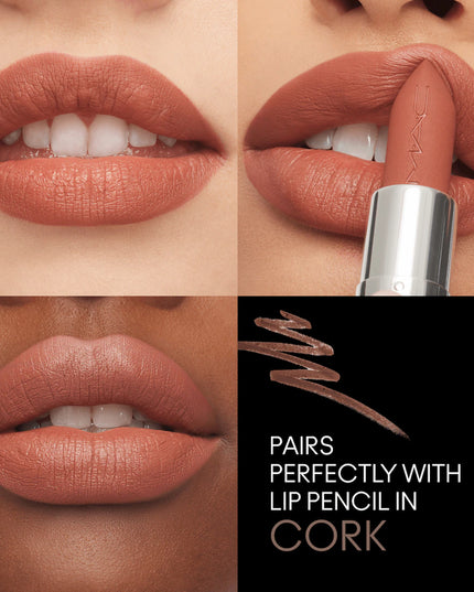 A silky matte lipstick that delivers 12 hours of full-coverage colour and eight hours of moisture.