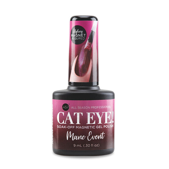 Cat Eye Magnetic Gel Polish contains fine magnetic powder to create captivating designs in many combinations.
