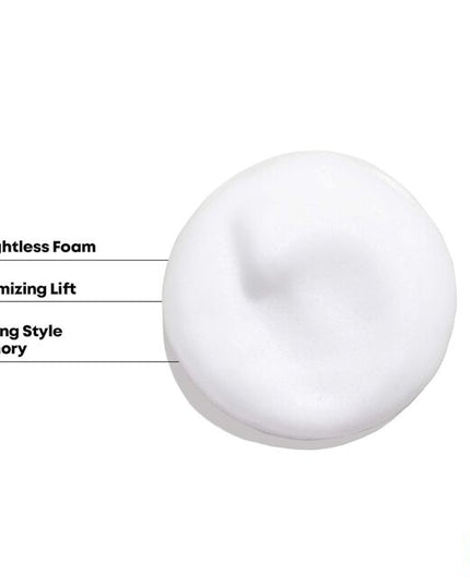 A weightless foam for volumizing lift, and shine that provides moveable, texturizing hold with lasting style memory.
