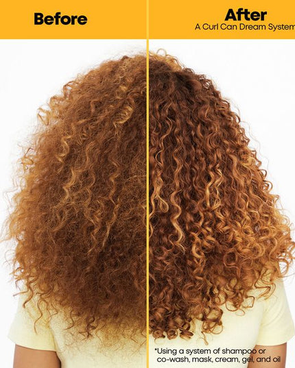 A Curl Can Dream Rich Mask is a deep hydrating hair mask that preserves the pattern of curls and coils. It is infused with Manuka honey extract, which acts as a natural humectant and adds moisture to hair, and is free of silicones, sulfates, parabens, mineral oil, petrolatum and paraffins.