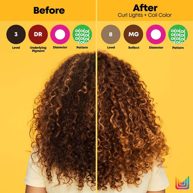 Coil Color is an ammonia-free permanent color line made with 60% oil formula to preserve curl definition.