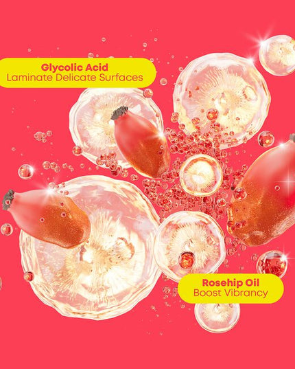 Don't let life fade your glow! This sulfate-free color-protecting shampoo, with Glycolic Acid and Rosehip Oil, preserves color glow and hair's shine from inside out for 8 weeks.* It gently cleanses, leaving dull & color-treated hair protected, softer and shinier.